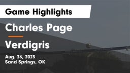 Charles Page  vs Verdigris  Game Highlights - Aug. 26, 2023