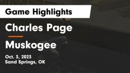 Charles Page  vs Muskogee  Game Highlights - Oct. 3, 2023