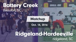Matchup: Battery Creek vs. Ridgeland-Hardeeville 2016