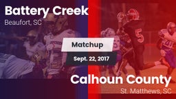 Matchup: Battery Creek vs. Calhoun County  2017