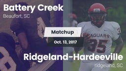 Matchup: Battery Creek vs. Ridgeland-Hardeeville 2017