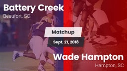 Matchup: Battery Creek vs. Wade Hampton  2018