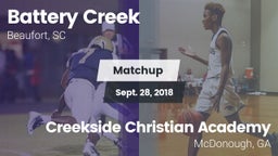 Matchup: Battery Creek vs. Creekside Christian Academy 2018