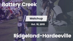 Matchup: Battery Creek vs. Ridgeland-Hardeeville 2019