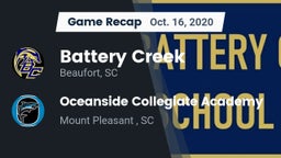 Recap: Battery Creek  vs. Oceanside Collegiate Academy 2020