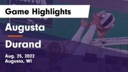 Augusta  vs Durand  Game Highlights - Aug. 25, 2022