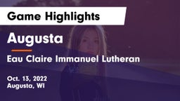 Augusta  vs Eau Claire Immanuel Lutheran Game Highlights - Oct. 13, 2022