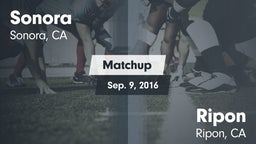 Matchup: Sonora vs. Ripon  2016