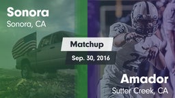 Matchup: Sonora vs. Amador  2016