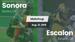 Matchup: Sonora vs. Escalon  2018