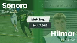 Matchup: Sonora vs. Hilmar  2018