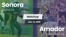 Matchup: Sonora vs. Amador  2018