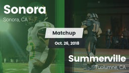 Matchup: Sonora vs. Summerville  2018