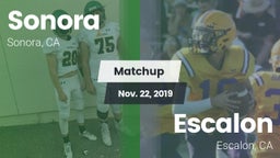 Matchup: Sonora vs. Escalon  2019