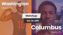 Matchup: Washington vs. Columbus  2016