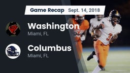 Recap: Washington  vs. Columbus  2018