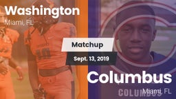 Matchup: Washington vs. Columbus  2019