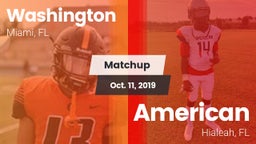 Matchup: Washington vs. American  2019