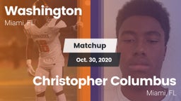 Matchup: Washington vs. Christopher Columbus  2020