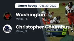 Recap: Washington  vs. Christopher Columbus  2020