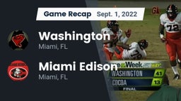 Recap: Washington  vs. Miami Edison  2022