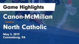 Canon-McMillan  vs North Catholic  Game Highlights - May 3, 2019