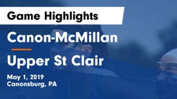 Canon-McMillan  vs Upper St Clair Game Highlights - May 1, 2019