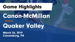 Canon-McMillan  vs Quaker Valley Game Highlights - March 26, 2019