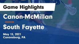 Canon-McMillan  vs South Fayette  Game Highlights - May 13, 2021