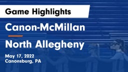 Canon-McMillan  vs North Allegheny  Game Highlights - May 17, 2022