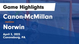 Canon-McMillan  vs Norwin  Game Highlights - April 3, 2023
