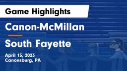 Canon-McMillan  vs South Fayette  Game Highlights - April 15, 2023