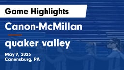 Canon-McMillan  vs quaker valley Game Highlights - May 9, 2023