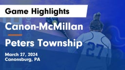 Canon-McMillan  vs Peters Township  Game Highlights - March 27, 2024