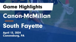 Canon-McMillan  vs South Fayette  Game Highlights - April 13, 2024
