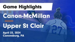 Canon-McMillan  vs Upper St Clair Game Highlights - April 23, 2024