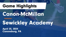 Canon-McMillan  vs Sewickley Academy  Game Highlights - April 25, 2024
