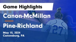 Canon-McMillan  vs Pine-Richland  Game Highlights - May 15, 2024