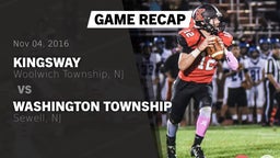 Recap: Kingsway  vs. Washington Township  2016