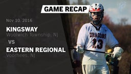 Recap: Kingsway  vs. Eastern Regional  2016