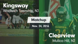 Matchup: Kingsway vs. Clearview  2016
