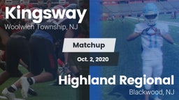 Matchup: Kingsway vs. Highland Regional  2020