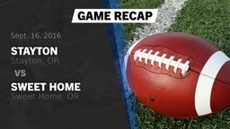 Recap: Stayton  vs. Sweet Home  2016