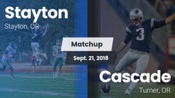 Matchup: Stayton vs. Cascade  2018