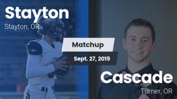 Matchup: Stayton vs. Cascade  2019