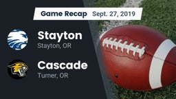 Recap: Stayton  vs. Cascade  2019