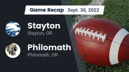 Recap: Stayton  vs. Philomath  2022