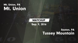 Matchup: Mt. Union vs. Tussey Mountain  2016