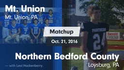 Matchup: Mt. Union vs. Northern Bedford County  2016