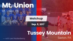 Matchup: Mt. Union vs. Tussey Mountain  2017